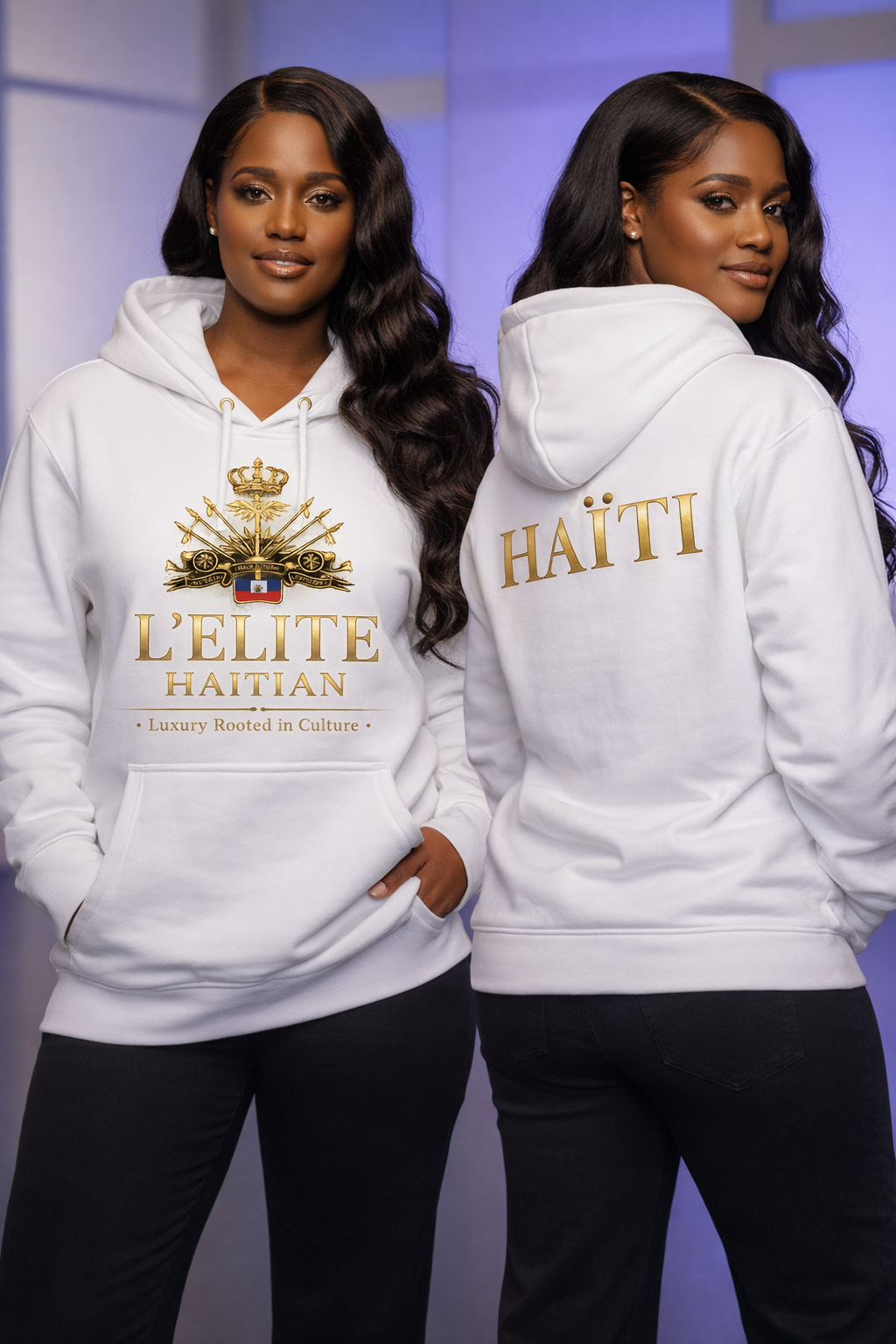 Elite Haitian Crest Hoodie — Heritage Logo Pullover