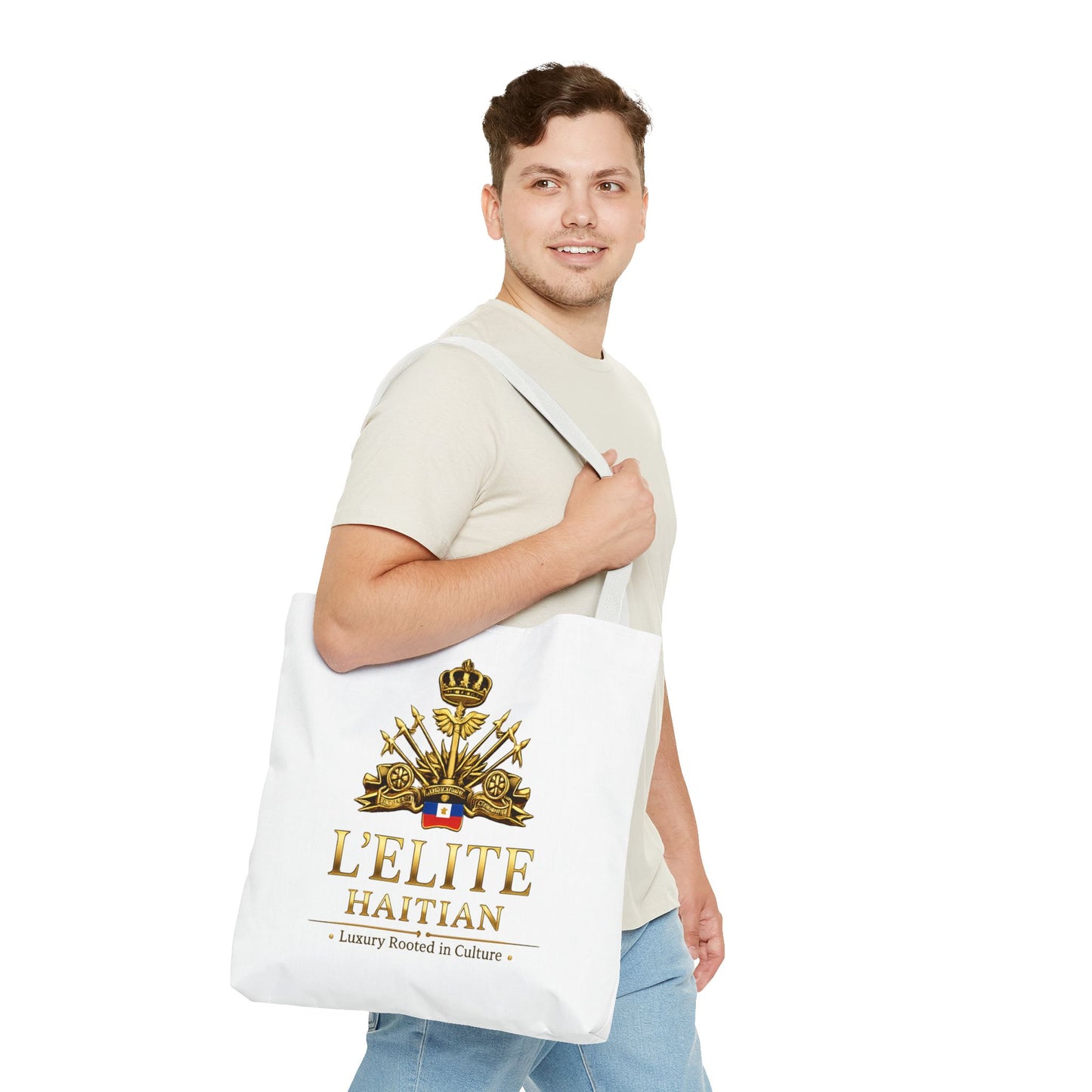 Haiti L'Elite Tote Bag — Luxury Haitian Crest AOP Tote