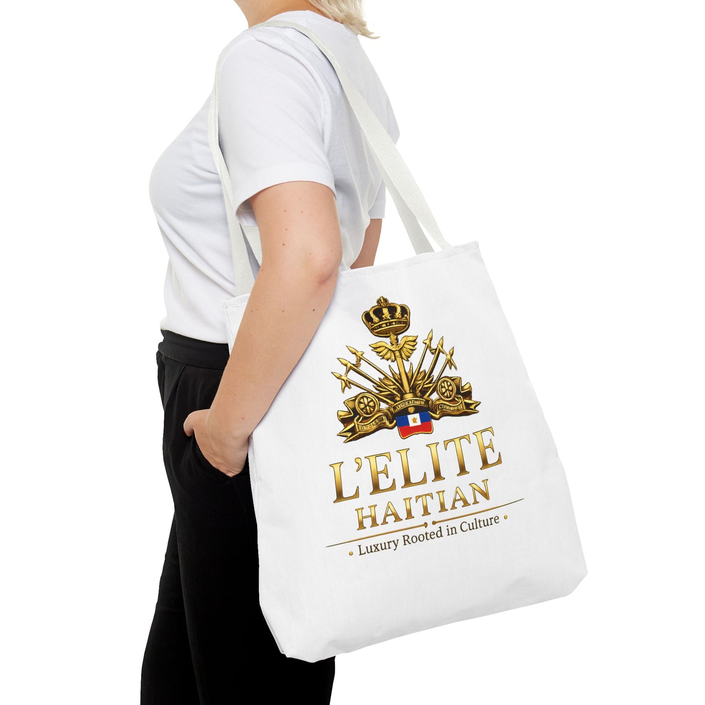 Haiti L'Elite Tote Bag — Luxury Haitian Crest AOP Tote