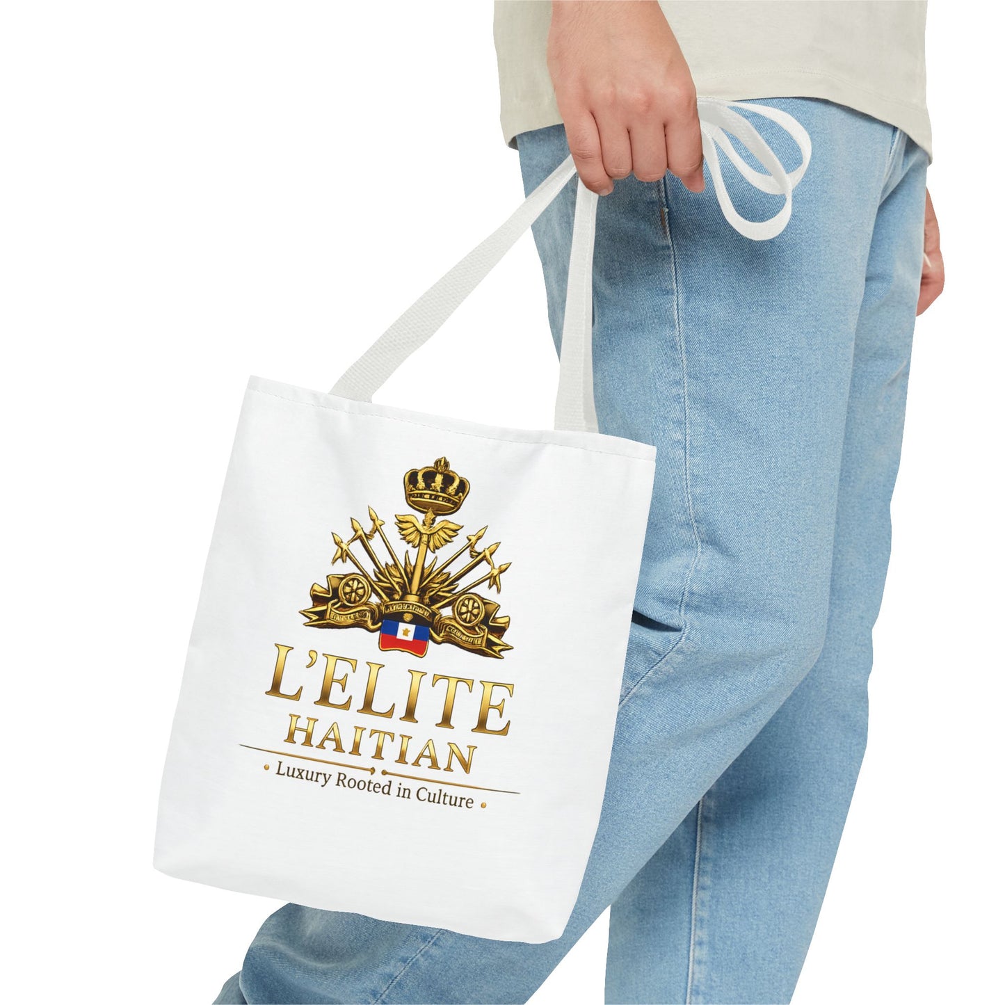 Haiti L'Elite Tote Bag — Luxury Haitian Crest AOP Tote