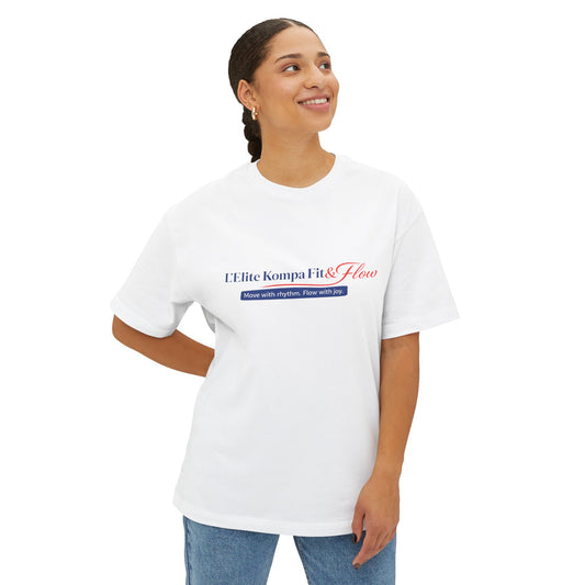 Honors Haitian Culture Boxy Tee — "I Elite, Konpa Fits Hearts" Graphic T-Shirt