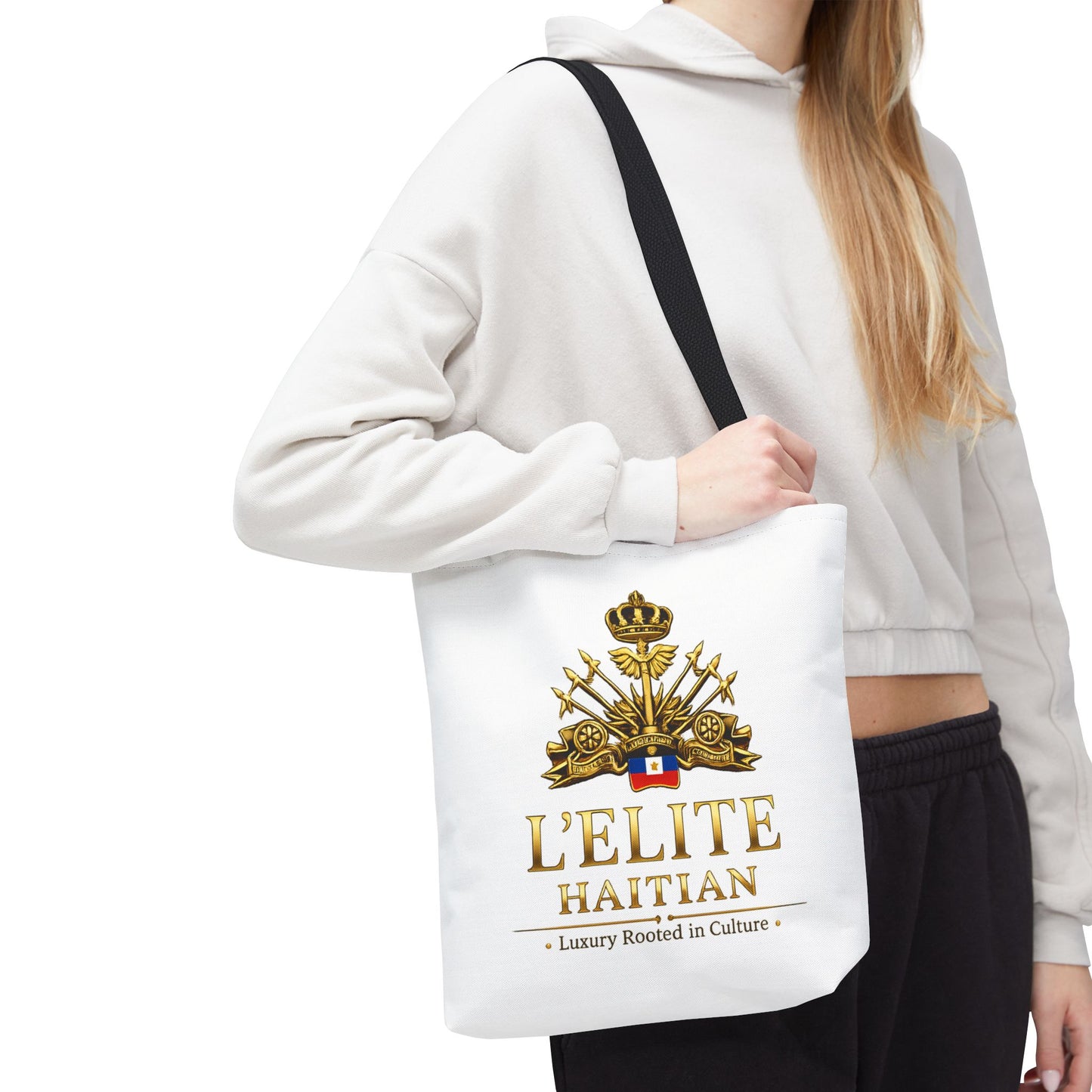 Haitian Crest Tote Bag – “L'Élite Haitian” Luxury Heritage Canvas