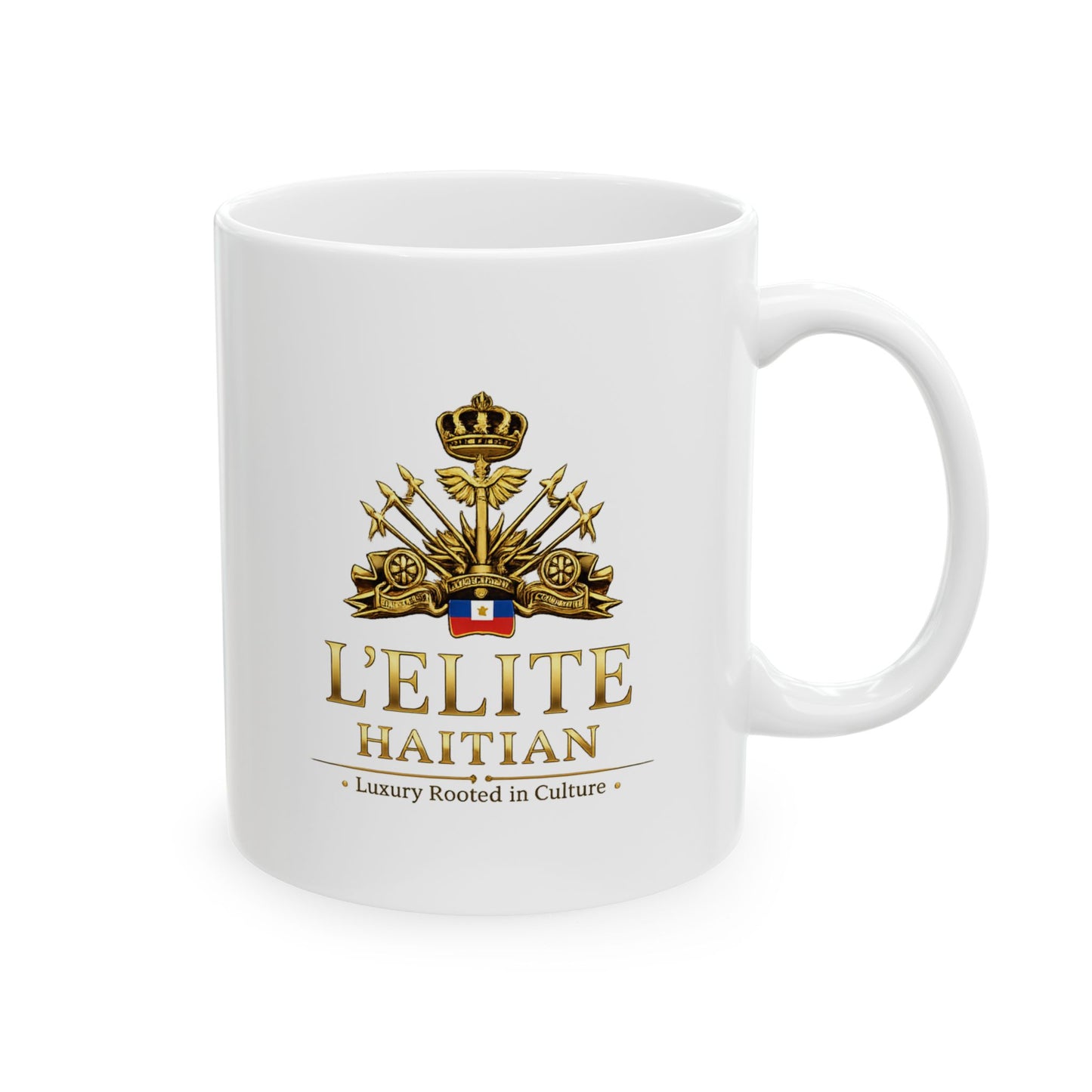 Inspirational Lion Crest Ceramic Mug – 'Live With Courage' Coffee Cup (11oz, 15oz)