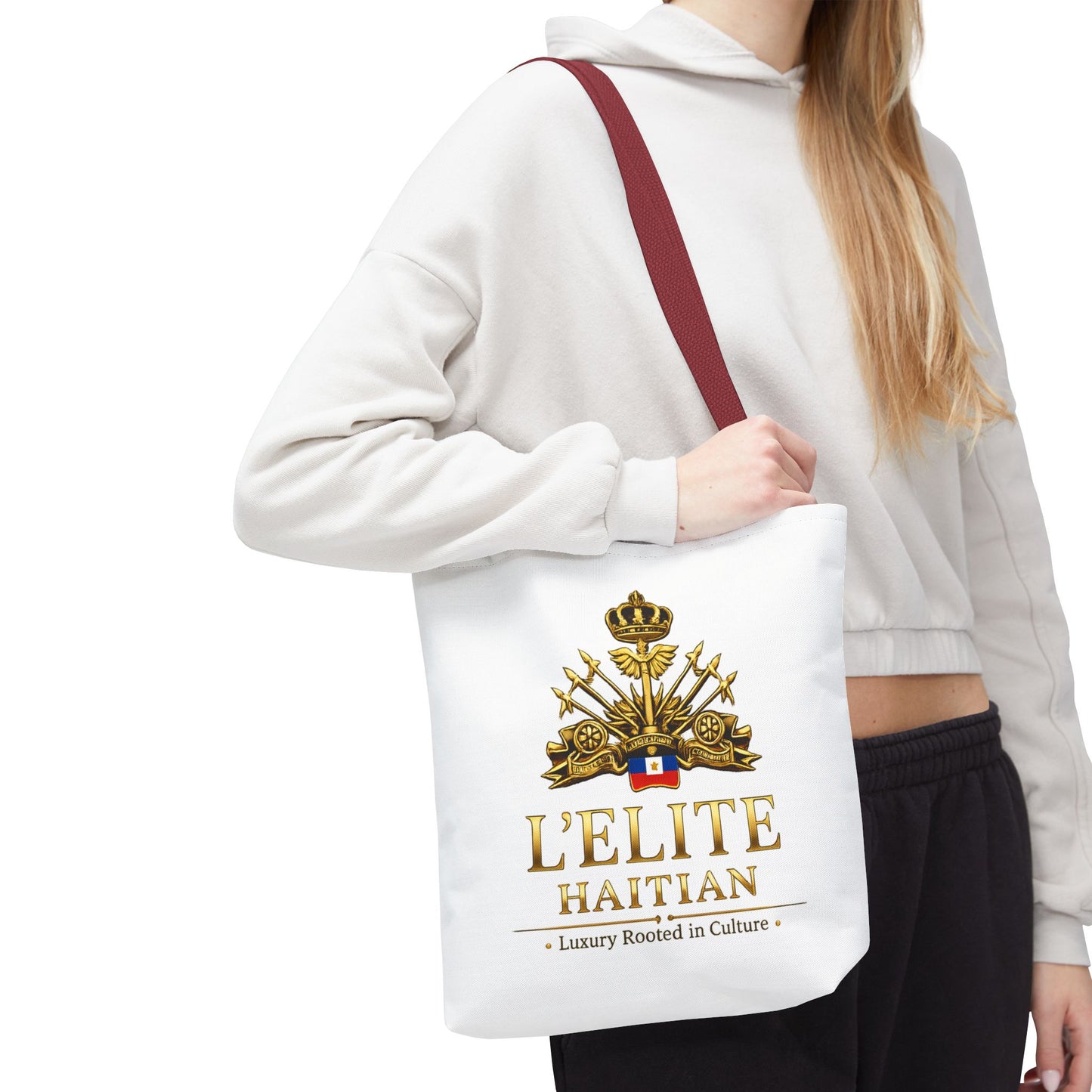 Haitian Crest Tote Bag – “L'Élite Haitian” Luxury Heritage Canvas
