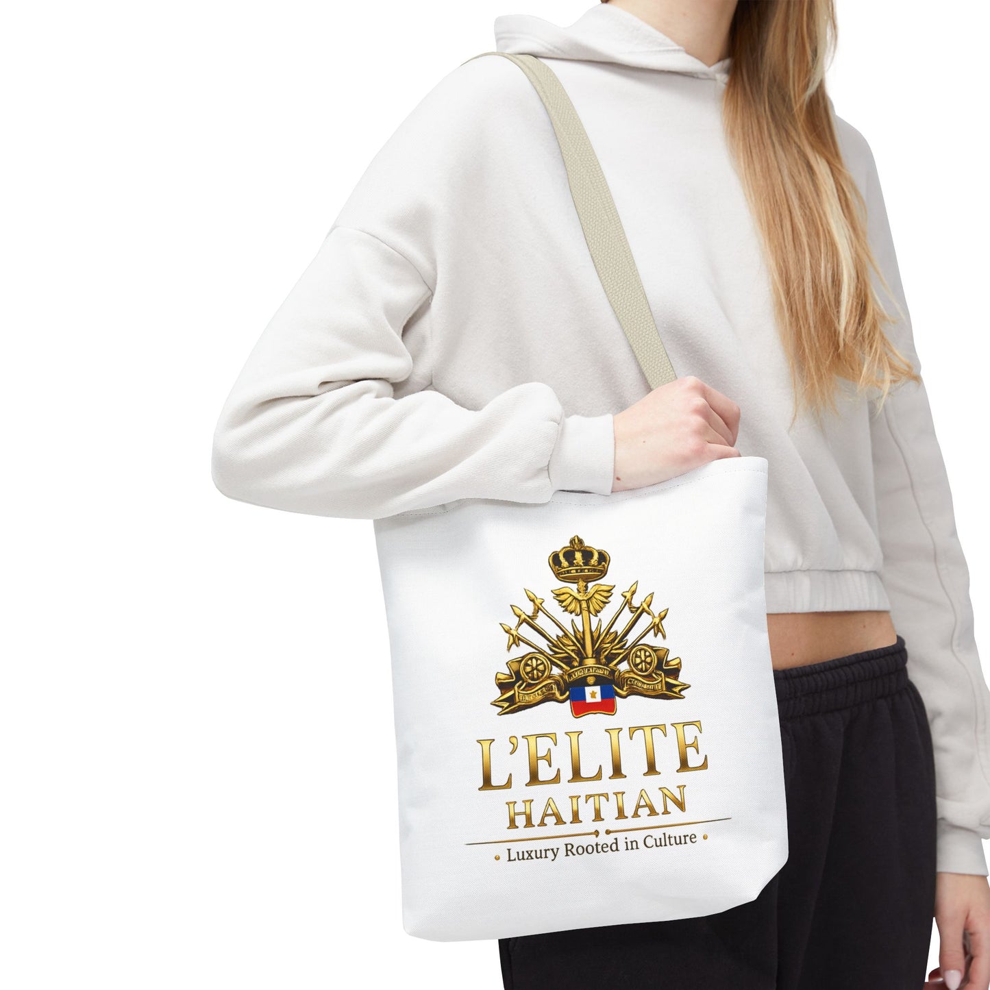 Haitian Crest Tote Bag – “L'Élite Haitian” Luxury Heritage Canvas