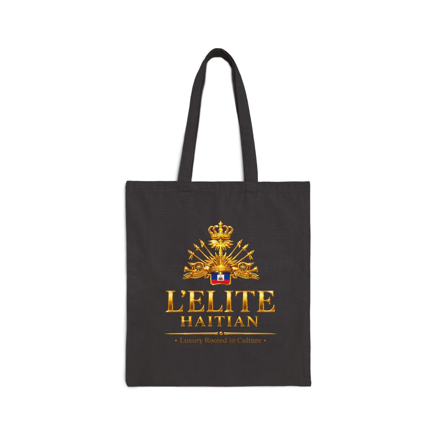 Tote Bag — L'Elite Haitian Crest Canvas Tote ("Luxury Rooted in Culture")